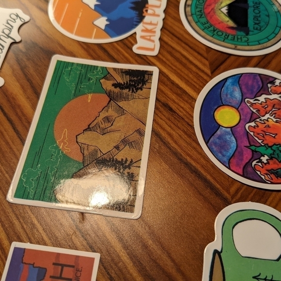 Hiking trail adventure inspired outdoor stickers set of 10 pcs New H010 - Picture 4 of 4